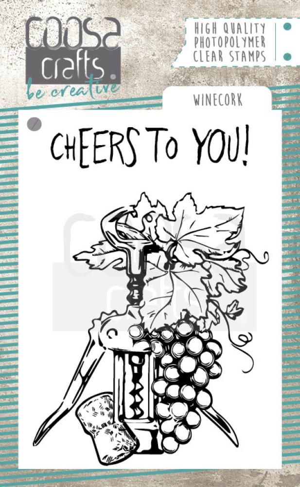 Coosa Crafts Clearstamps Wine Cork  #064