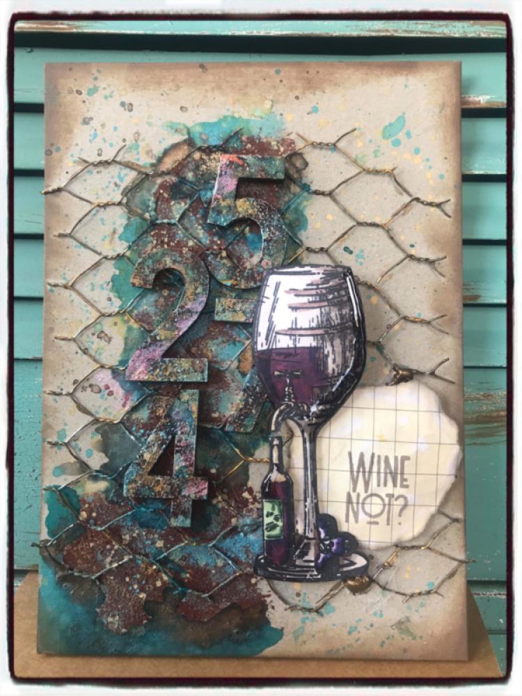 Coosa Crafts Clearstamps Wine Setting  #063