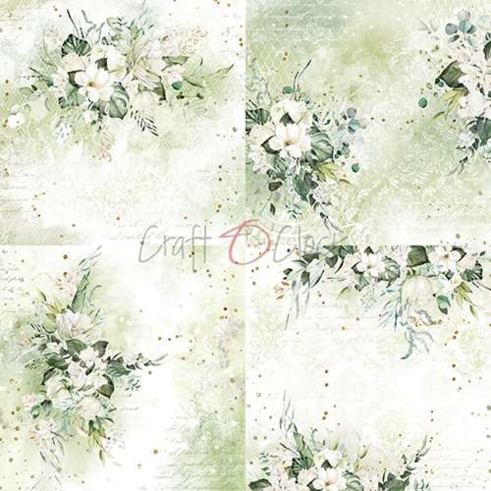 Craft O Clock 8x8 Paper Pad Greenery Invitation