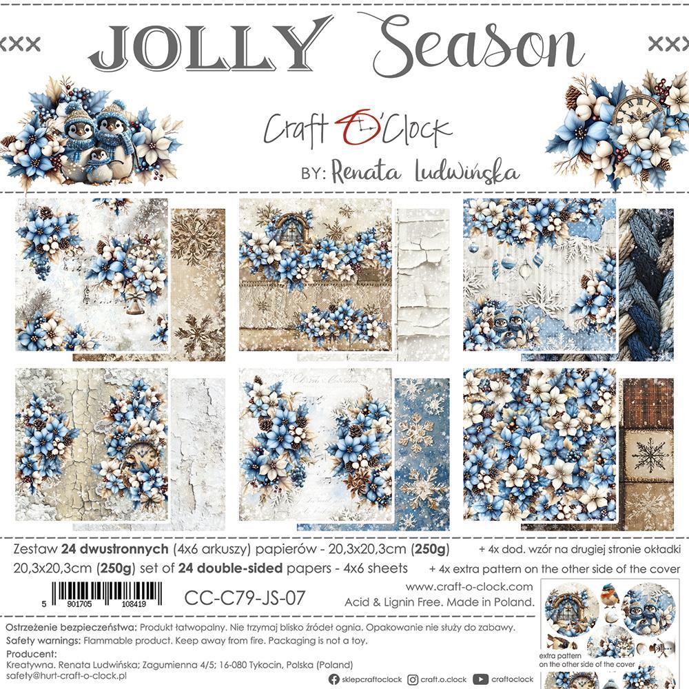 Craft O Clock Jolly Season 8x8 Paper Pad