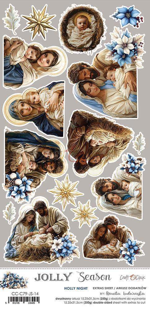 Craft O Clock Jolly Season Extras to Cut Holly Night