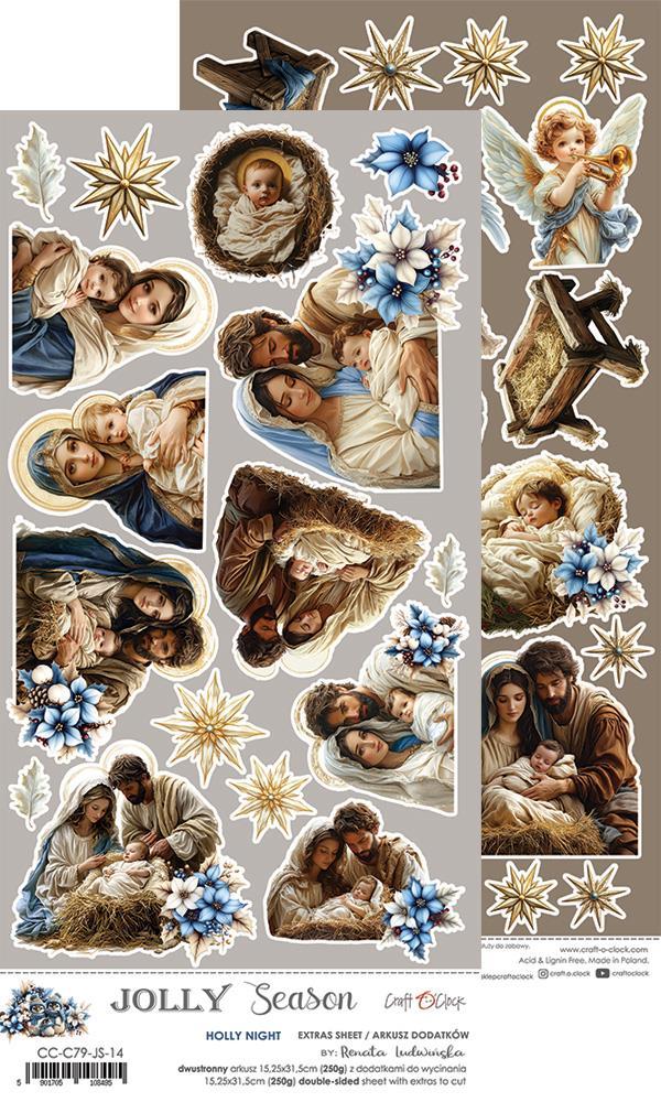 Craft O Clock Jolly Season Extras to Cut Holly Night