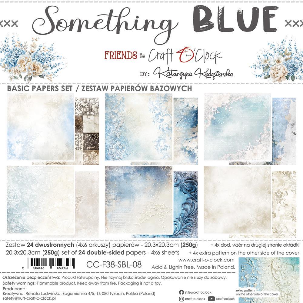 Craft O Clock Something Blue 8x8 Paper Pad Basic