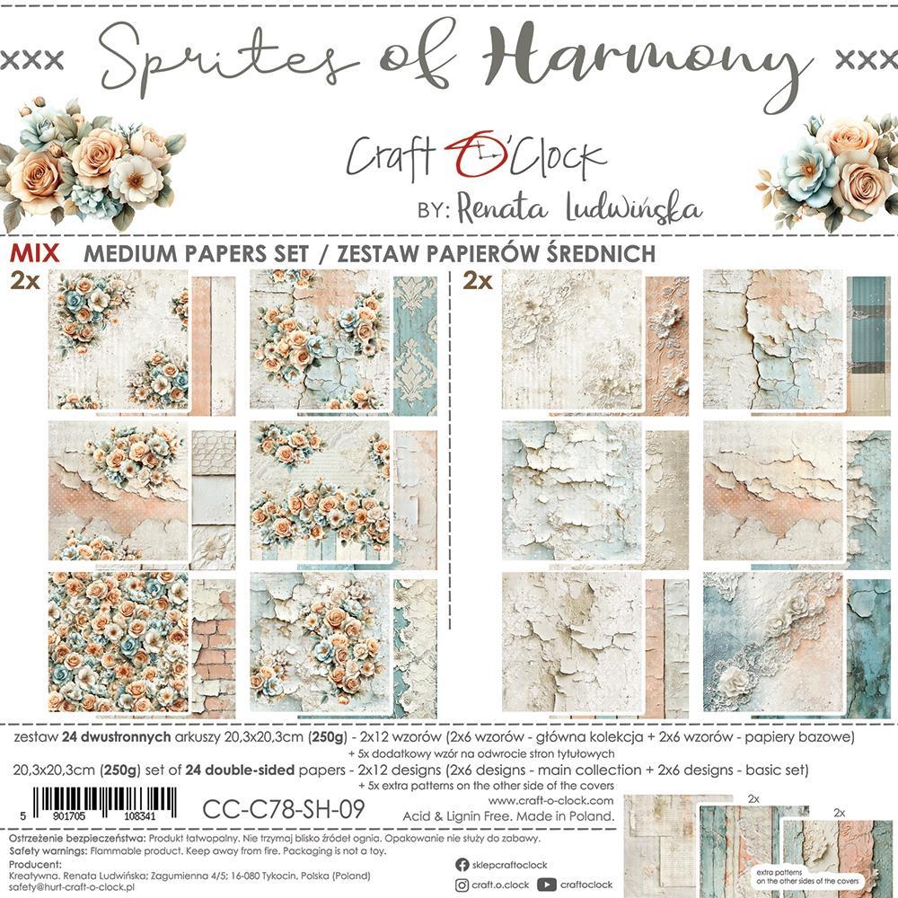 Craft O Clock Sprites Of Harmony 8x8 Paper Pad MIX