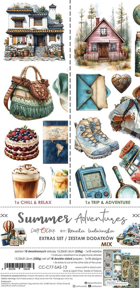 Craft O Clock Summer Adventures Extras to Cut MIX