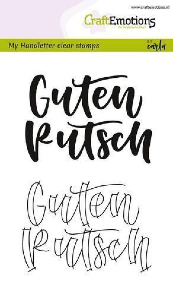 CraftEmotions Handlettering Stamp A6 Guten Rutsch #1862
