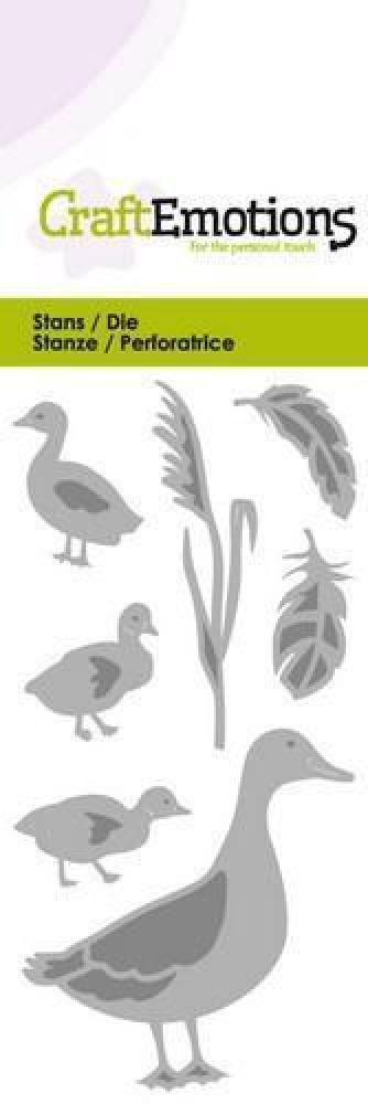 CraftEmotions Die Duck w. little ducks #0205