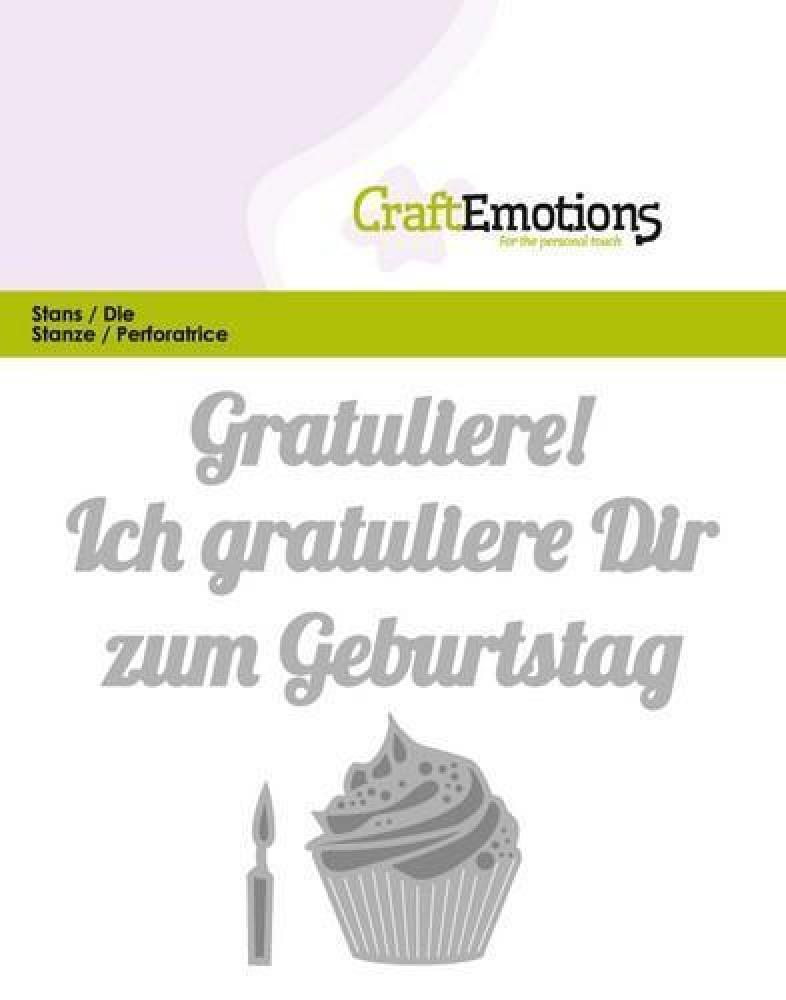 CraftEmotions Stanze Gratuliere zum Geburtstag #0423