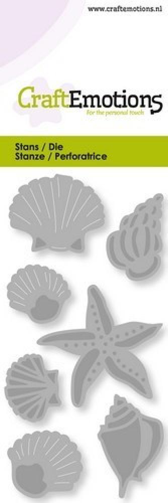 CraftEmotions Stanze Muscheln und Seesterne #0246