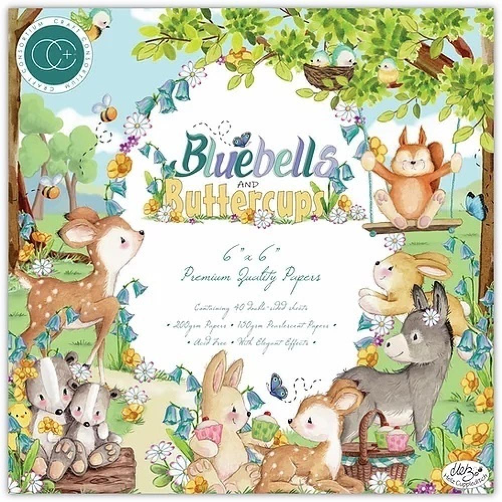 Craft Consortium 6x6 Paper Pad Bluebells and Buttercups #25B