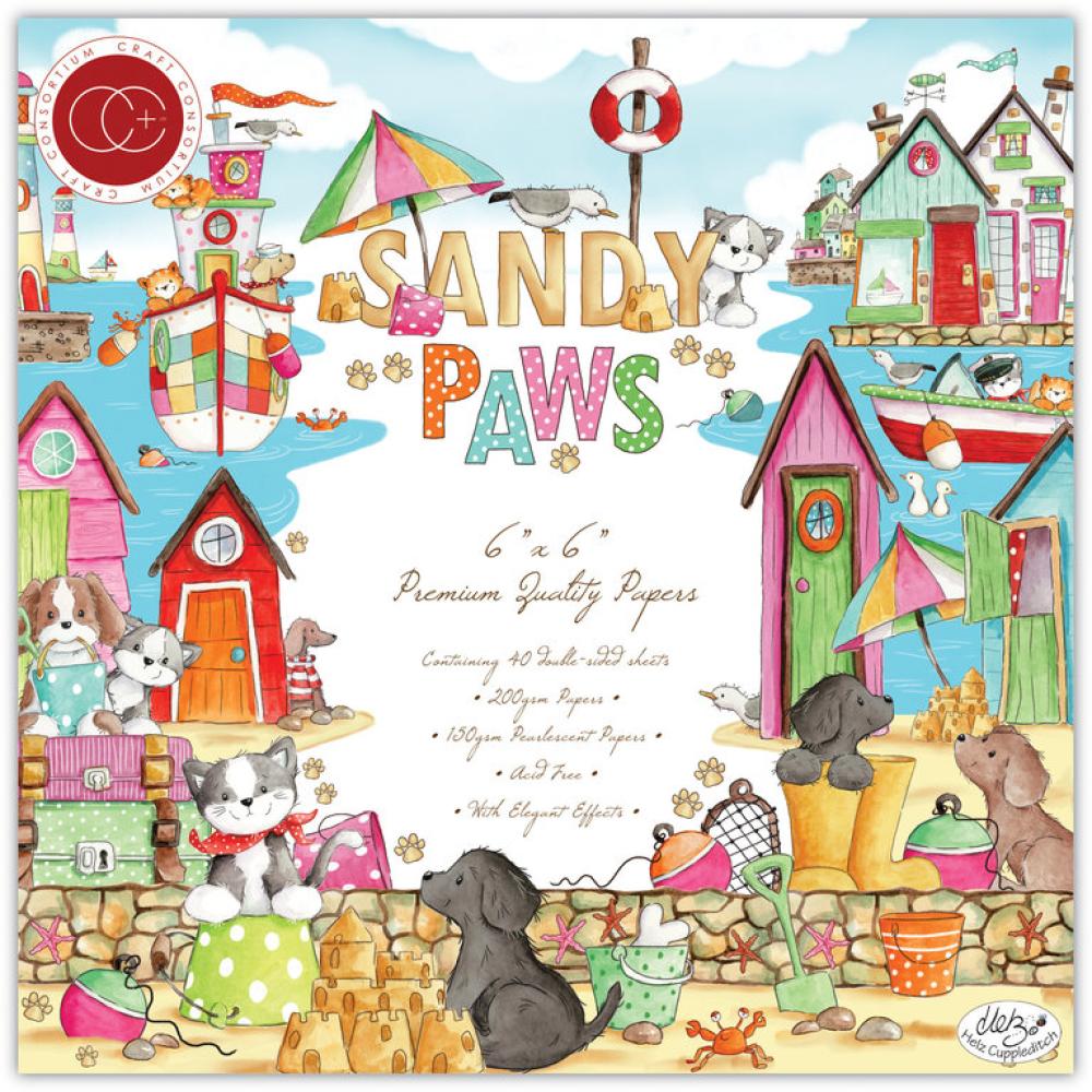 Craft Consortium 6x6 Paper Pad Sandy Paws #28B