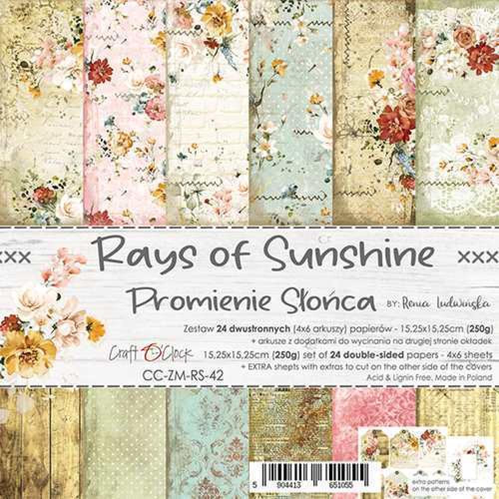 Craft O Clock 6x6 Paper Pad Rays Of Sunshine_eingestellt