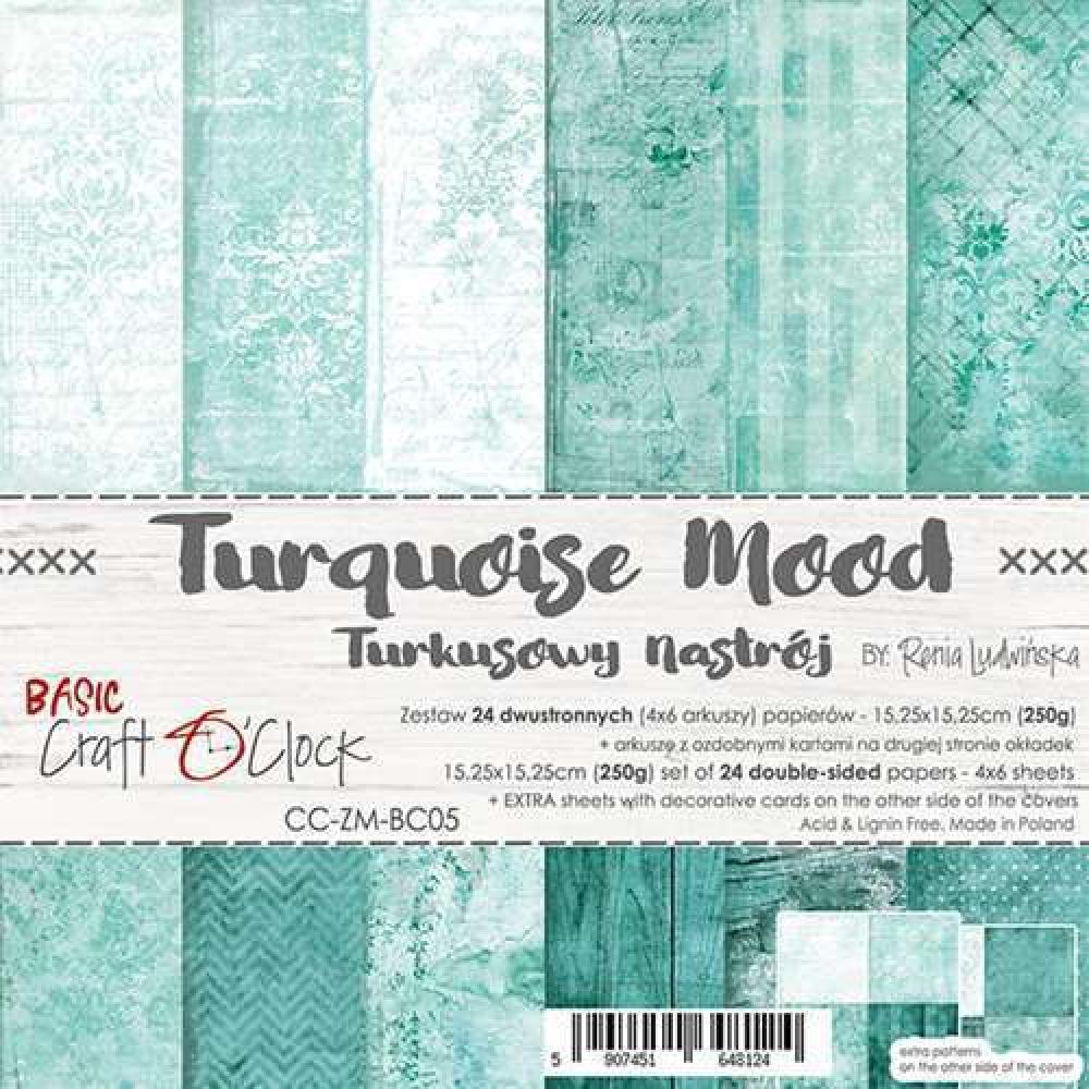 Craft O Clock 6x6 Paper Pad Turqoise Mood #05