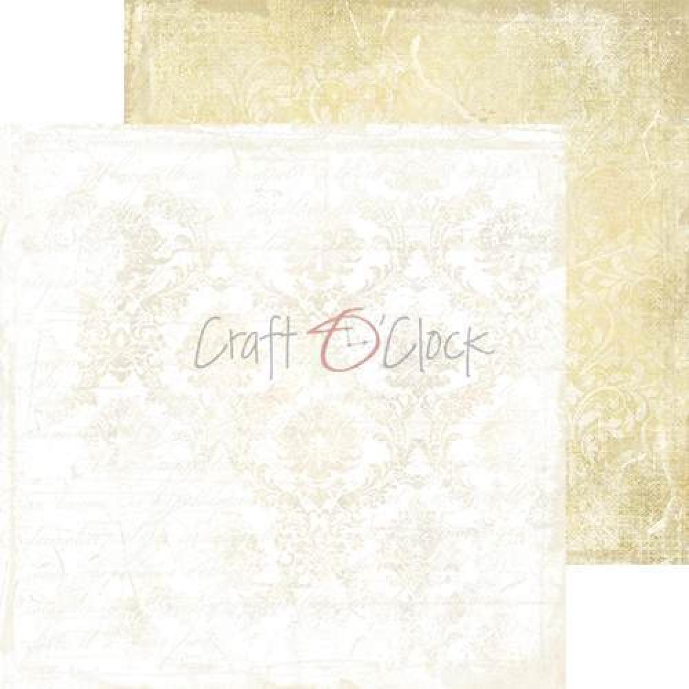 Craft O Clock 12x12 Paper Pad Basic White Beige Mood #04