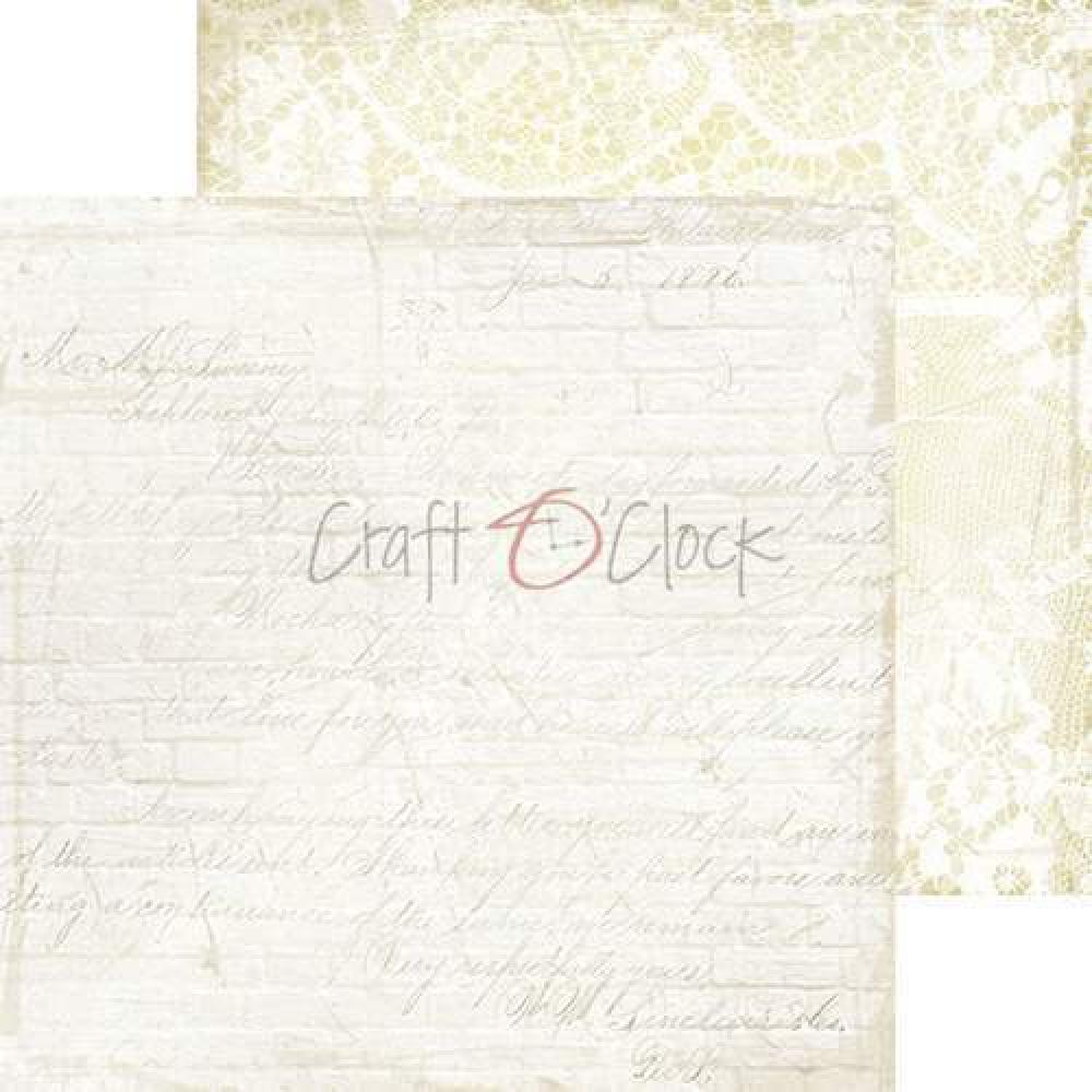 Craft O Clock 12x12 Paper Pad Basic White Beige Mood #04