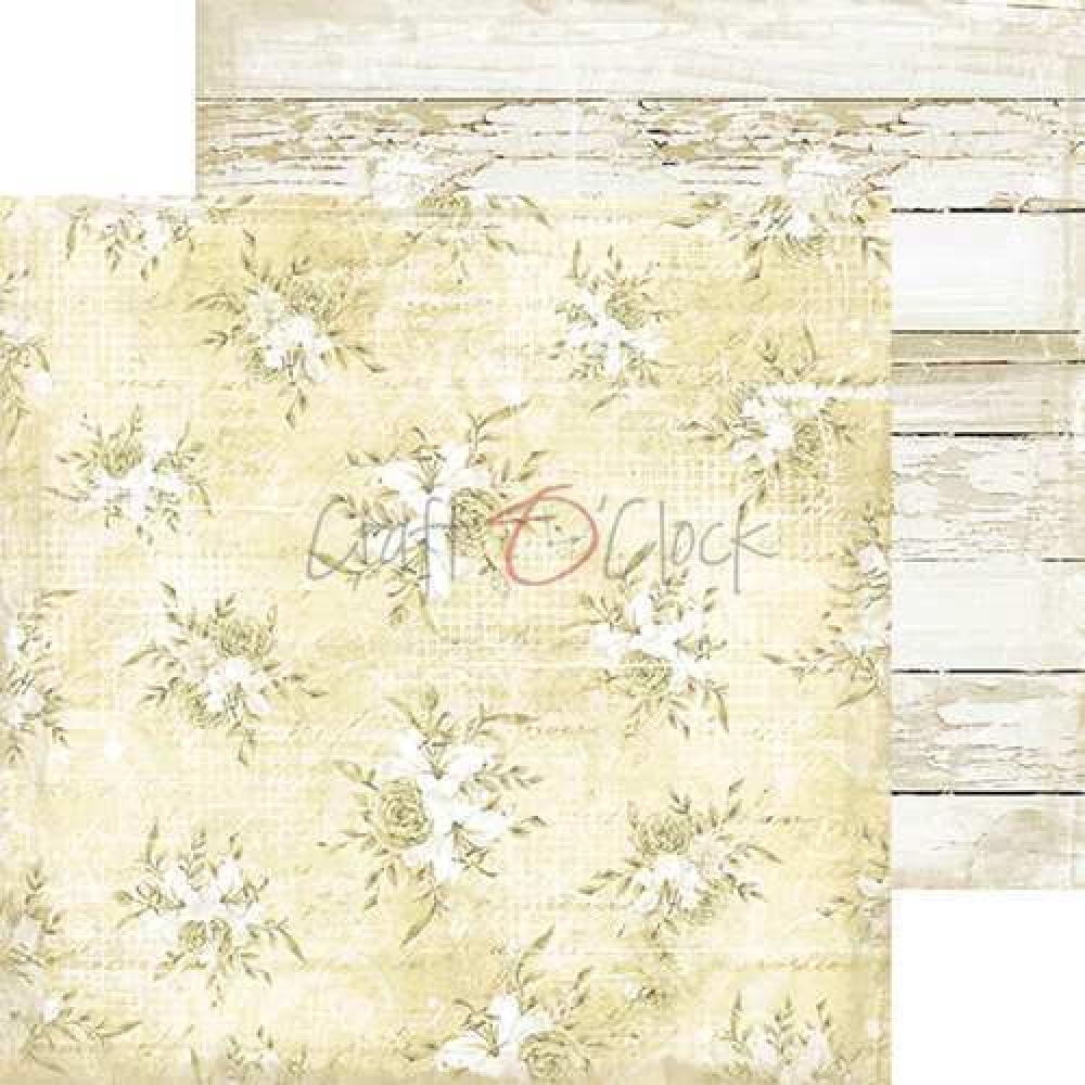 Craft O Clock 12x12 Paper Pad Basic White Beige Mood #04