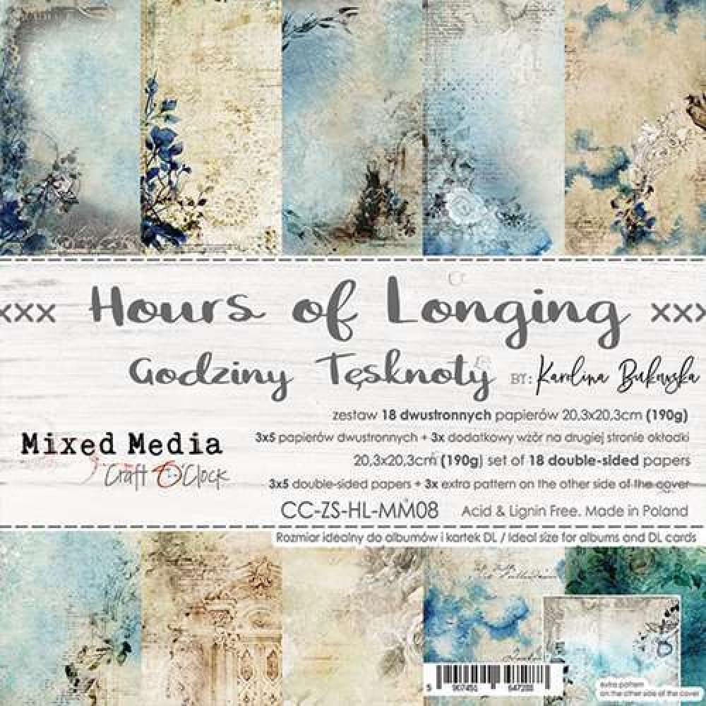 Craft O Clock 8x8 Paper Pad Hours of Longing