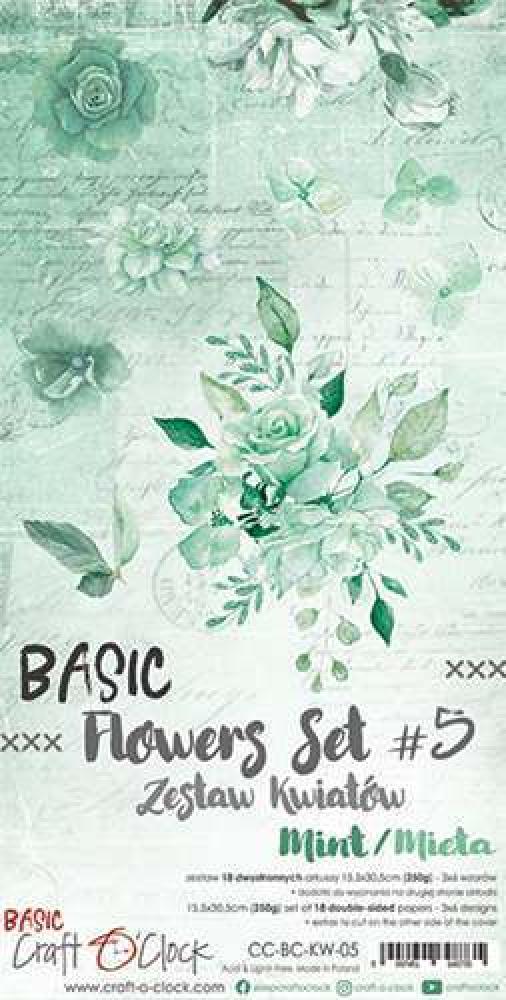 Craft O Clock Basic Flowers Set 5 Mint