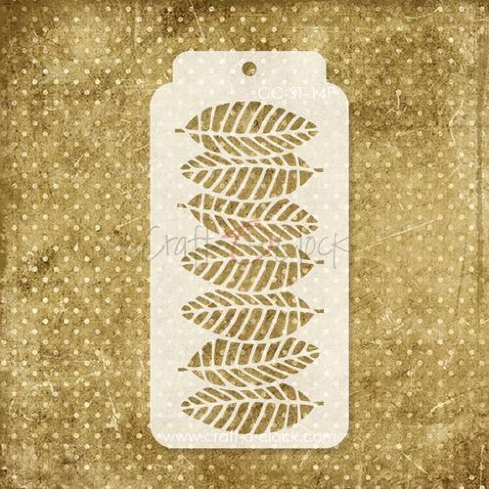 Craft o Clock Mixed Media Stencil Tag #14