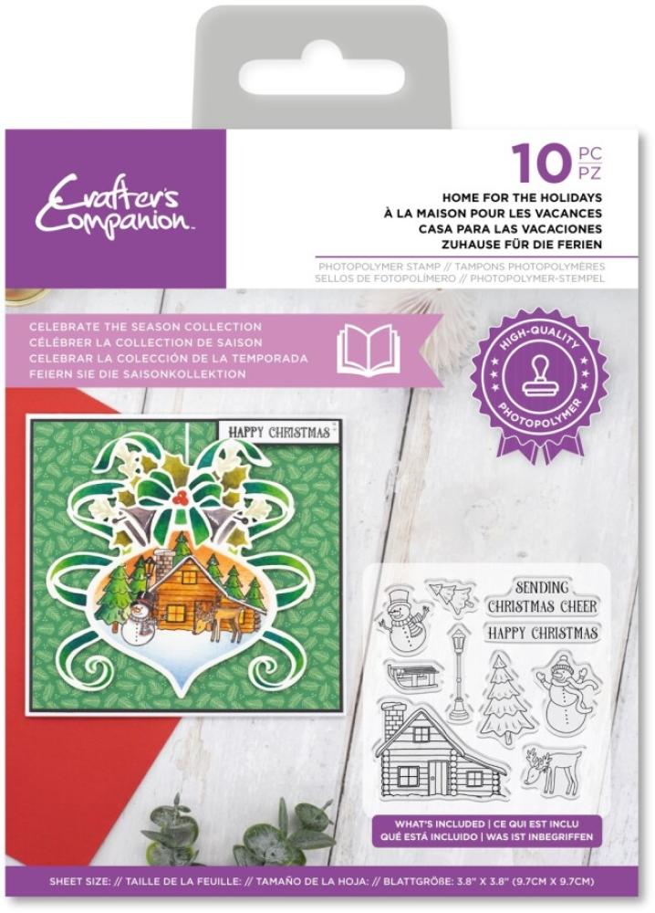 Crafters Companions Clear Stamp Set Home for the Holiday