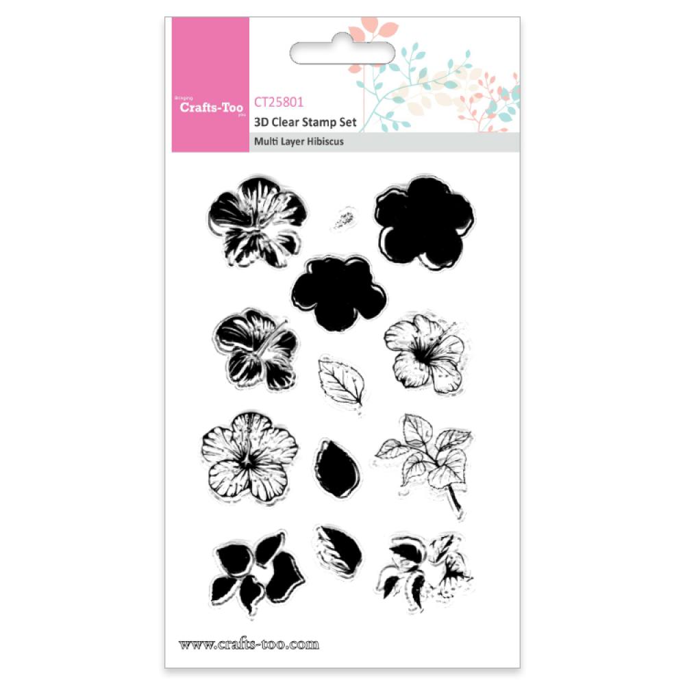 Crafts Too 3D Clearstamp Set Hibiscus #CT25801