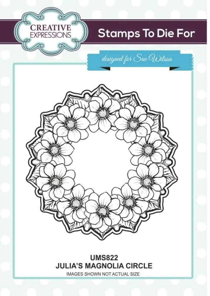 Creative Expressions Rubber Stamp Julia´s Magnolia Circle #822