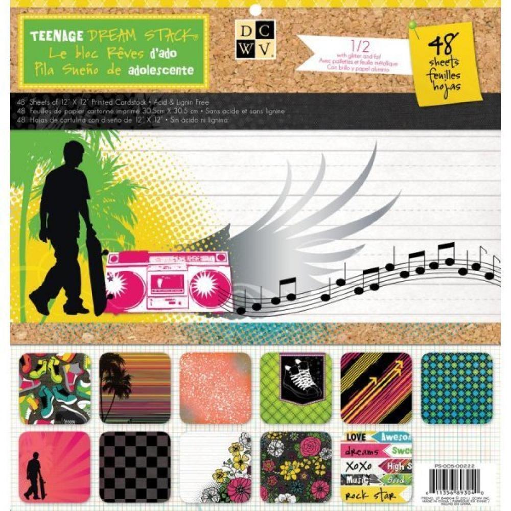 DCWV 12 x 12 Paper Stack Teenage Dream