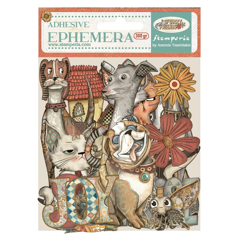 DFLCT69 Stamperia Furry Friends Ephemera (38 pcs)