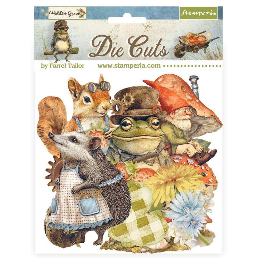 DFLDC113 Stamperia Hidden Grove Die Cuts Assorted (45 pcs)