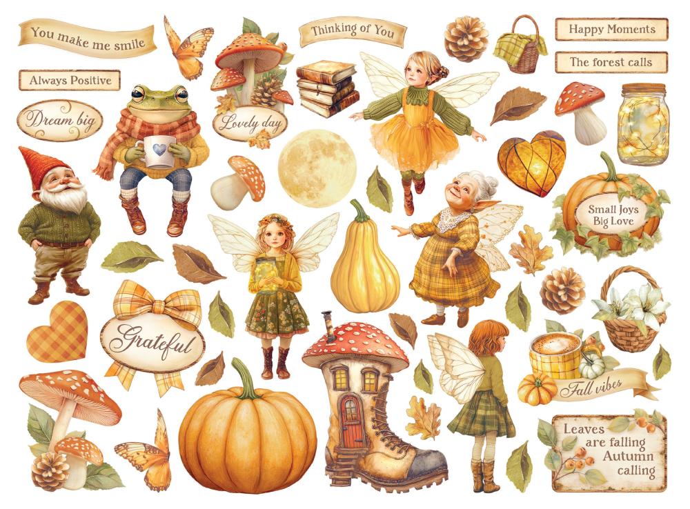 DFLDC120 Stamperia Whispering Woods Die Cuts Assorted (47 pcs)