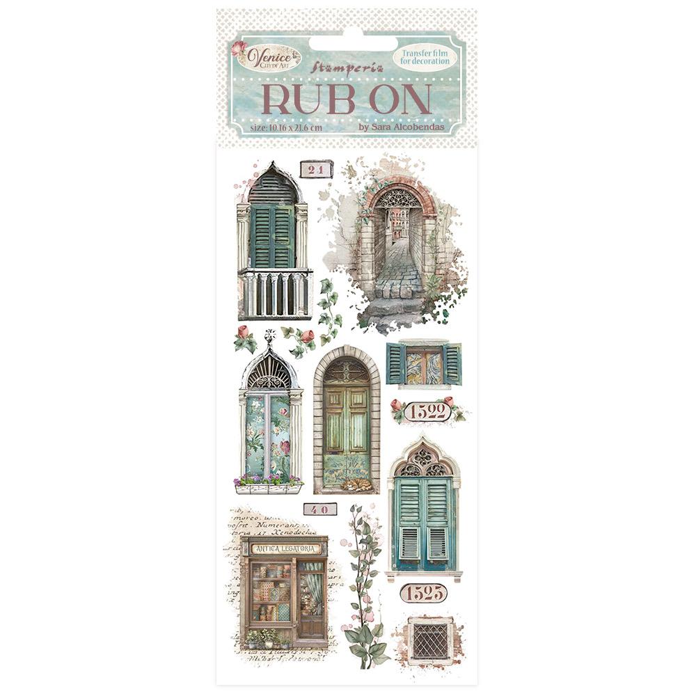 DFLRB169 Stamperia Venice City of Art Rub On Doors