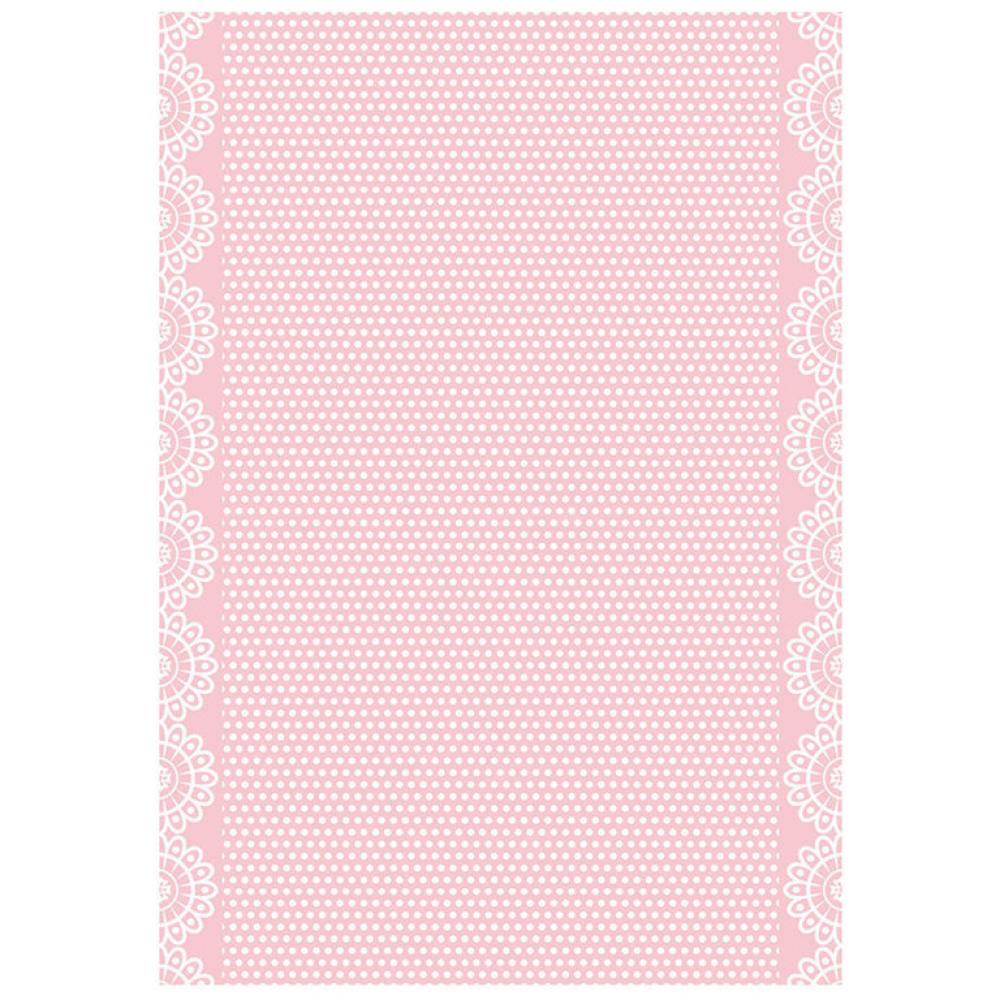 Stamperia A4 Rice Paper Texture Pink DFSA4683