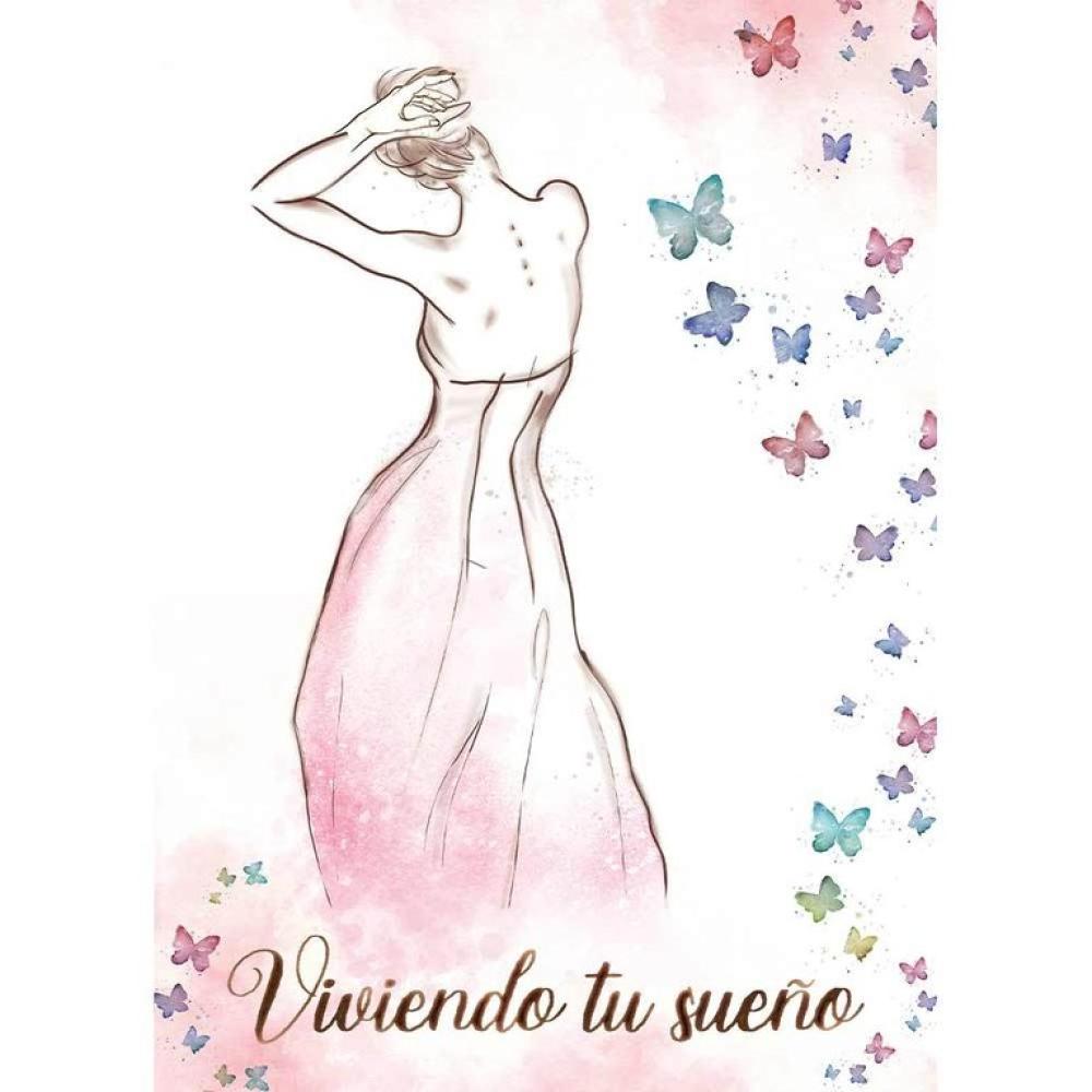 Stamperia Silhouette Art Napkin A4 Viviendo tu sueno #409