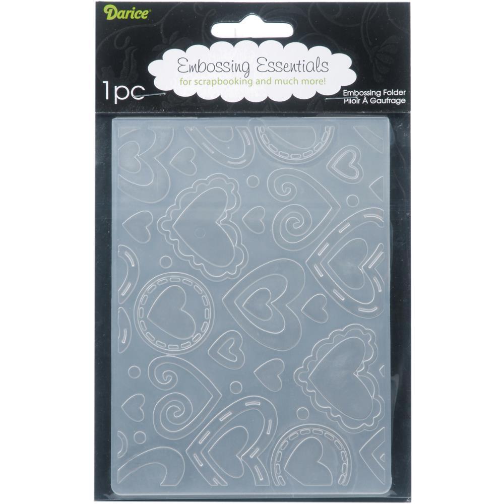 Darice Embossing Folder Layered Hearts