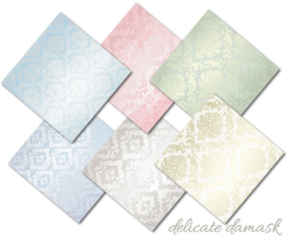 Decorer 8x8 Paper Pad Delicate Damask