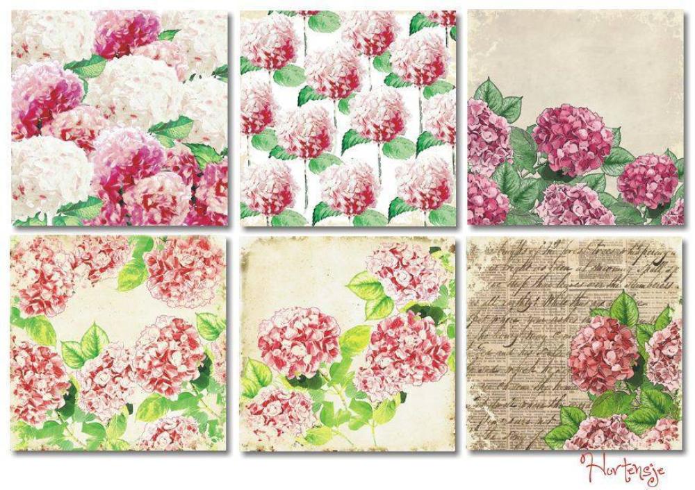 Decorer 8x8 Paper Pad Hydrangeas