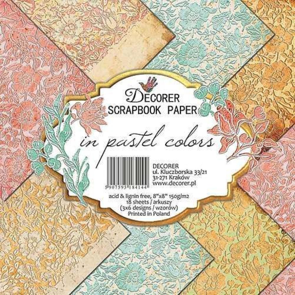 #638 Decorer 8x8 Paper Pad In Pastel Colors