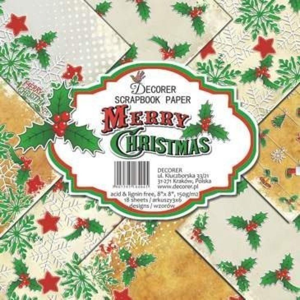 Decorer 8x8 Paper Pad Merry Christmas