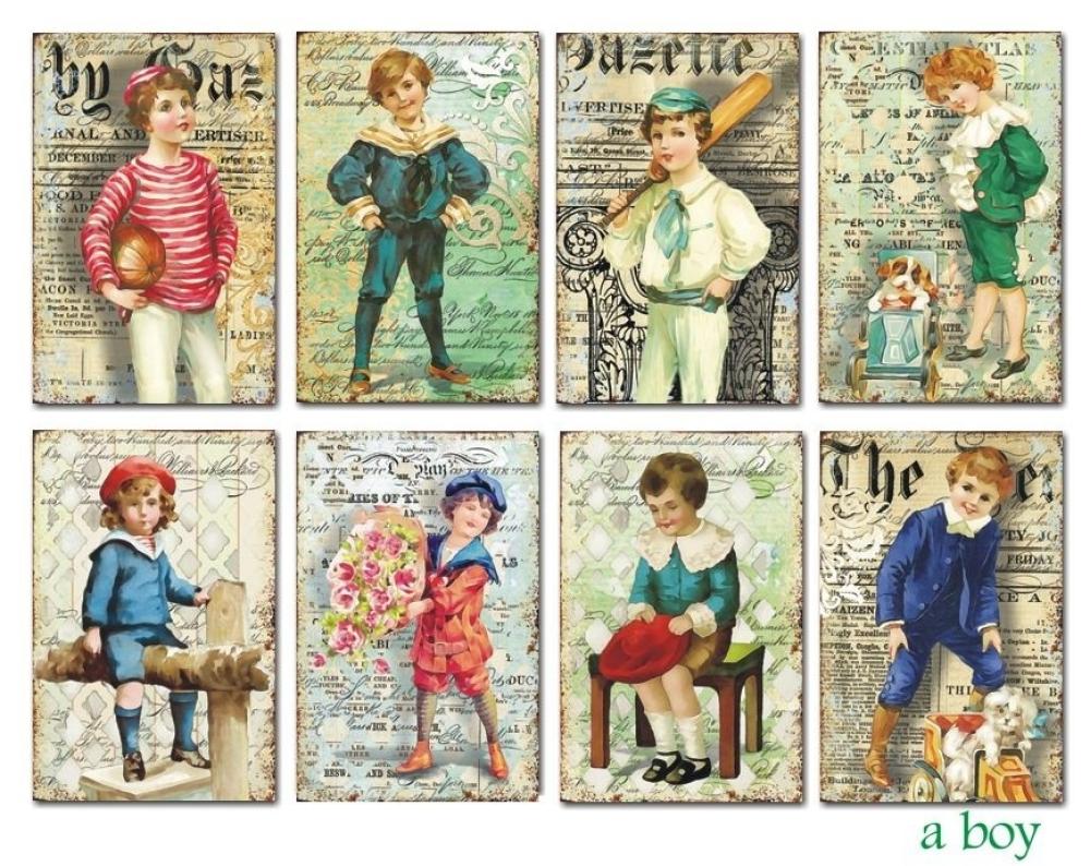 #68 Decorer Mini Scrapbook Paper Set A Boy