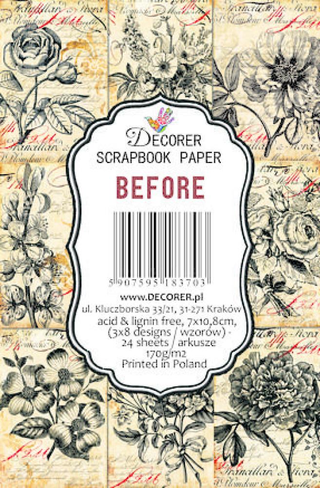 Decorer Mini Scrapbook Paper Set Before