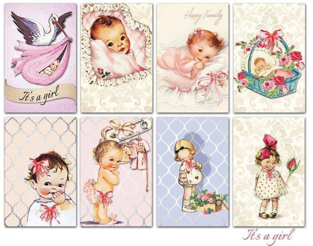 Decorer Mini Scrapbook Paper Set It's a Girl