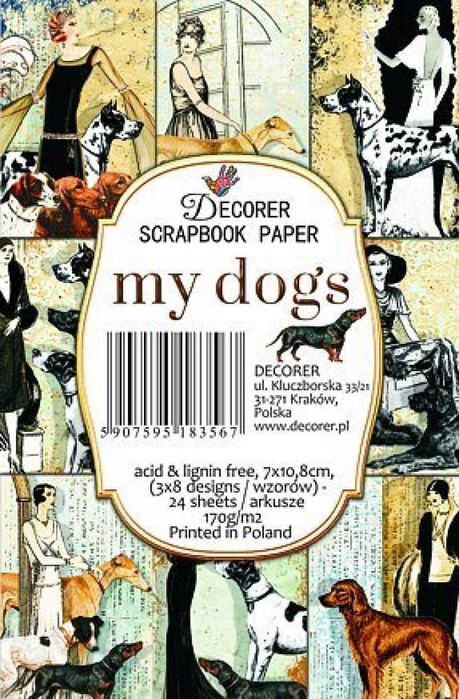Decorer Mini Scrapbook Paper Set My Dogs