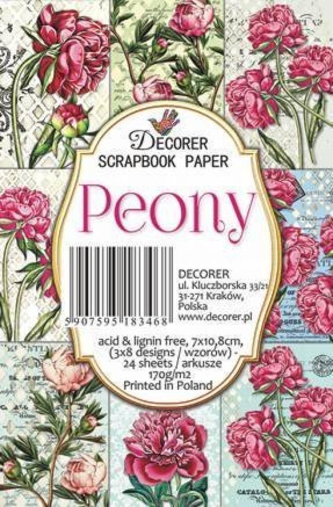 Decorer Mini Scrapbook Paper Set Peony