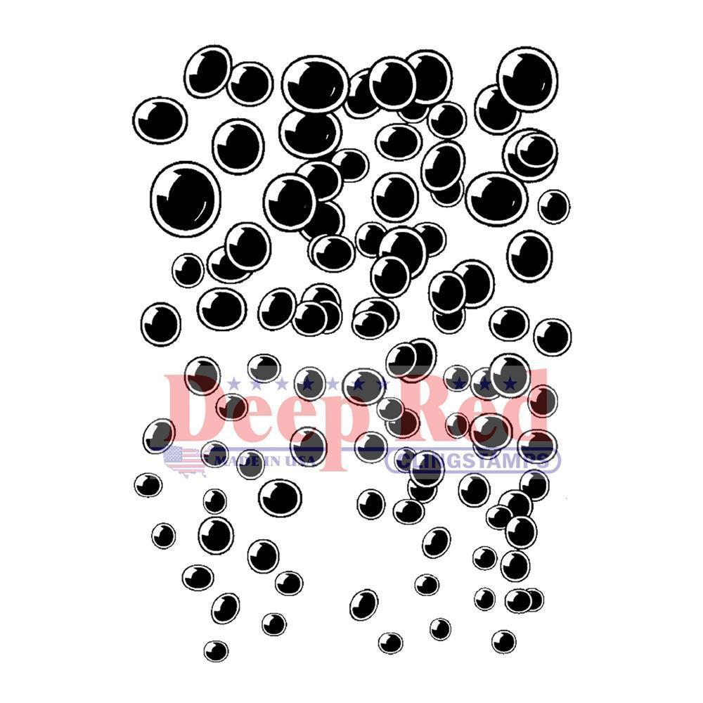Deep Red Cling Stamp Bubbles Background