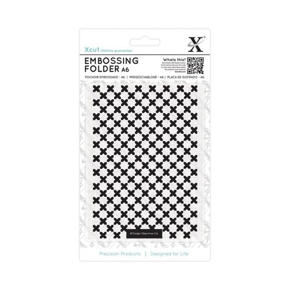 DoCrafts XCUT Embossing Folder Moroccan Cross Tile