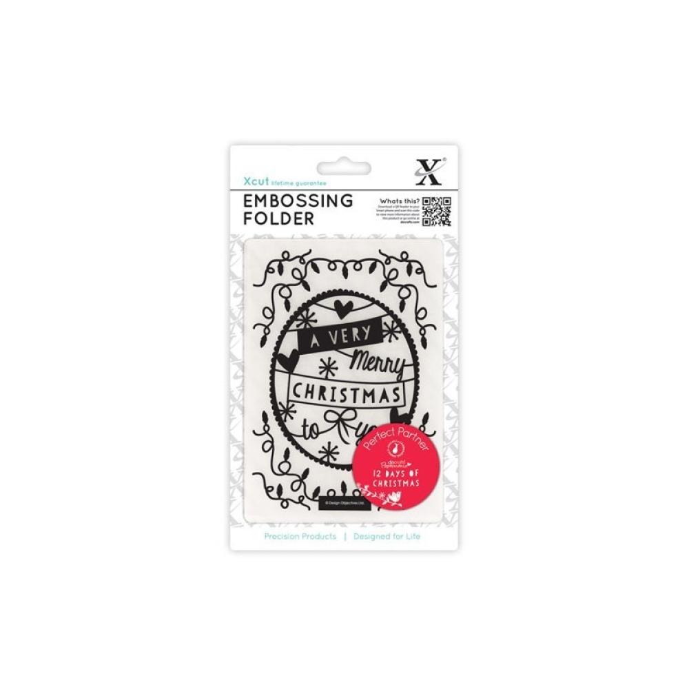 DoCrafts XCUT Embossing Folder Word Banners #515902