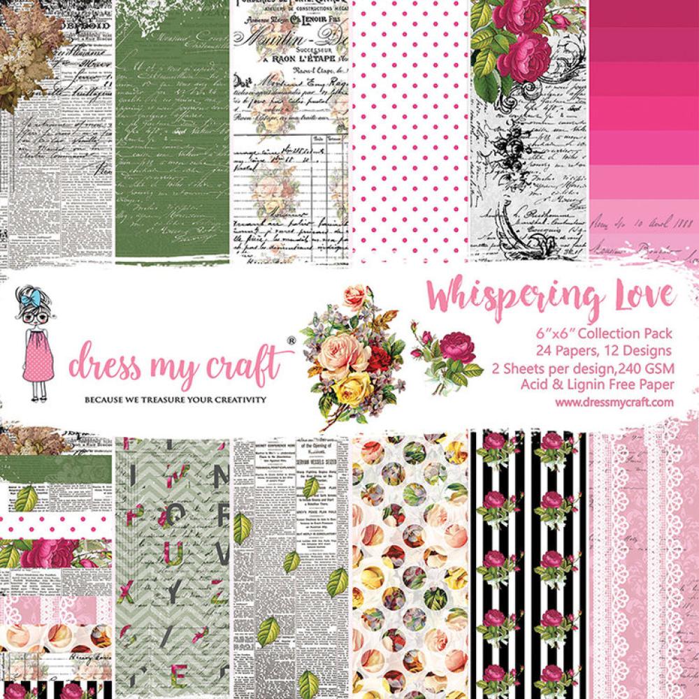 Dress My Craft 6x6 Paper Pad Whispering Love