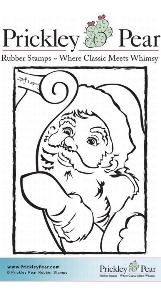 Prickley Pear Cling Stamps  Santa Checking His List
