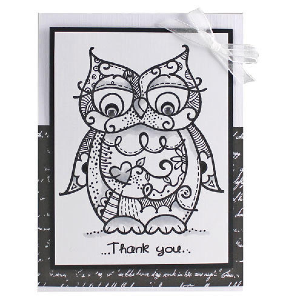 Woodware Clear Magic Little Curly Owl