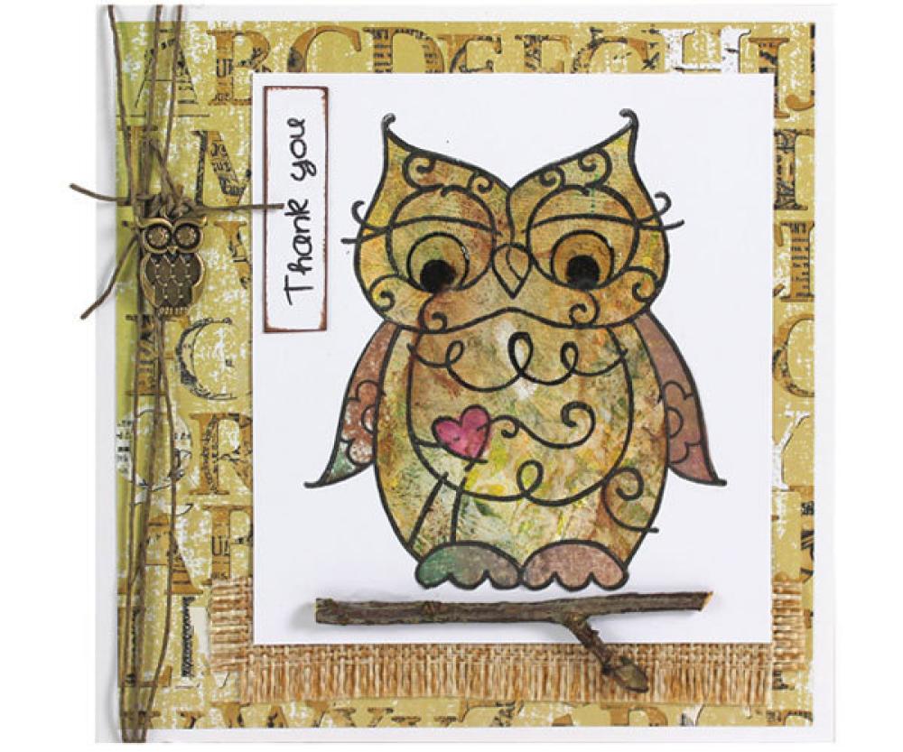 Woodware Clear Magic Little Curly Owl